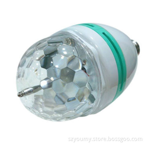 3W E27 RGB LED Rotating DJ Party Crystal Stage Bulb, Easy to Install